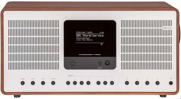 SuperConnect Stereo Internetradio walnuß/silber