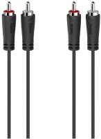 Audio-Kabel (1,5m) 2 Cinch-Stecker>2 Cinch-Stecker schwarz