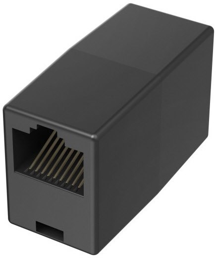 Modular-Adapter Buchse 8p8c>Buchse 8p8c schwarz