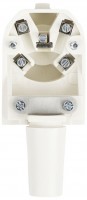 Schutzkontaktstecker, gewinkelt weiss