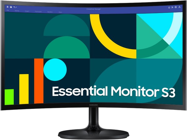 Essential Monitor S24D364GAU 59 cm (24") TFT-Monitor mit LED-Technik schwarz, Widescreen Full HD (1920x1080), 4 ms Reaktionszeit, gebogen