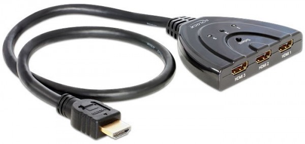 HDMI 3 - 1 Umschalter bidirektional schwarz