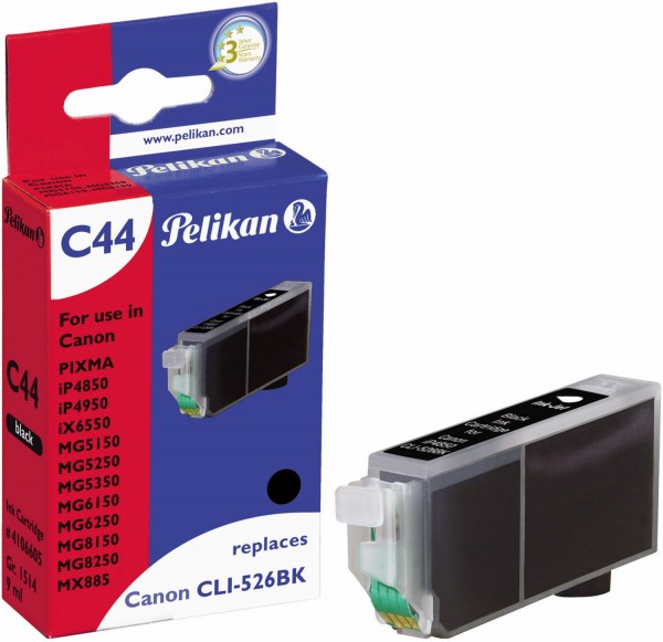 C44 Tintenpatrone ersetzt Canon CLI-526BK schwarz