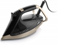 Supersteam ll Dampfbügeleisen schwarz/gold, 3000 W, 200 g/min Dampfstoß, Keramik-Bügelsohle, 450 ml Wassertank, Anti-Kalk-System