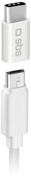 Micro-USB Buchse > USB-C Stecker weiß