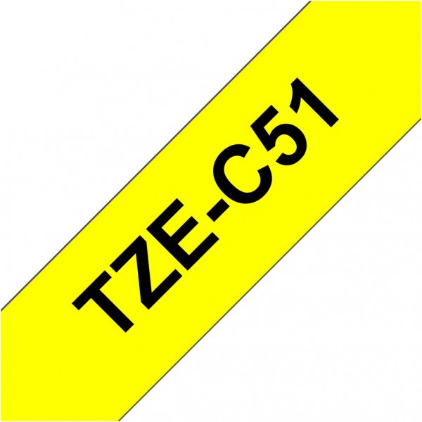 TZe-C 51 (24mm) Schriftband signal gelb/schwarz