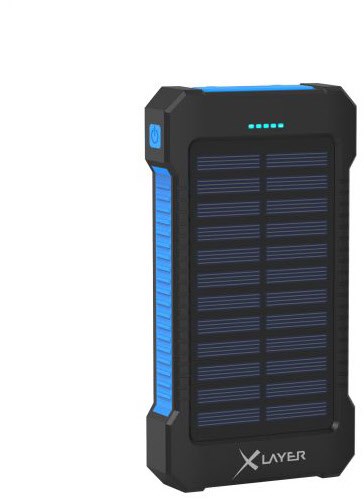 PLUS Solar (8.000mAh) Powerbank schwarz/blau