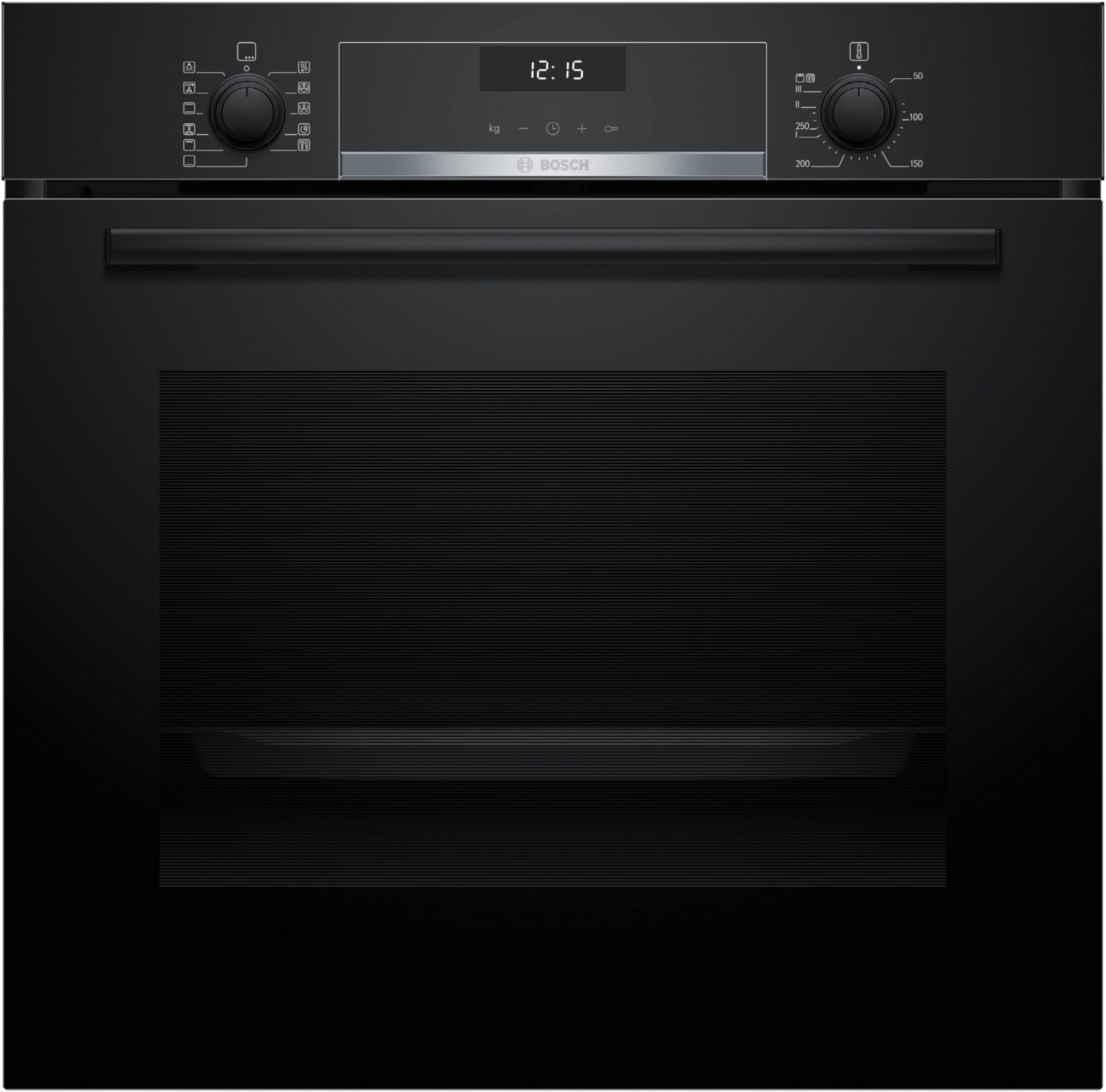 HBG537BB4 Einbaubackofen schwarz, 71 l, Pizza-Stufe, schnelles Vorheizen, 59,4 cm breit, A+, Serie 6
