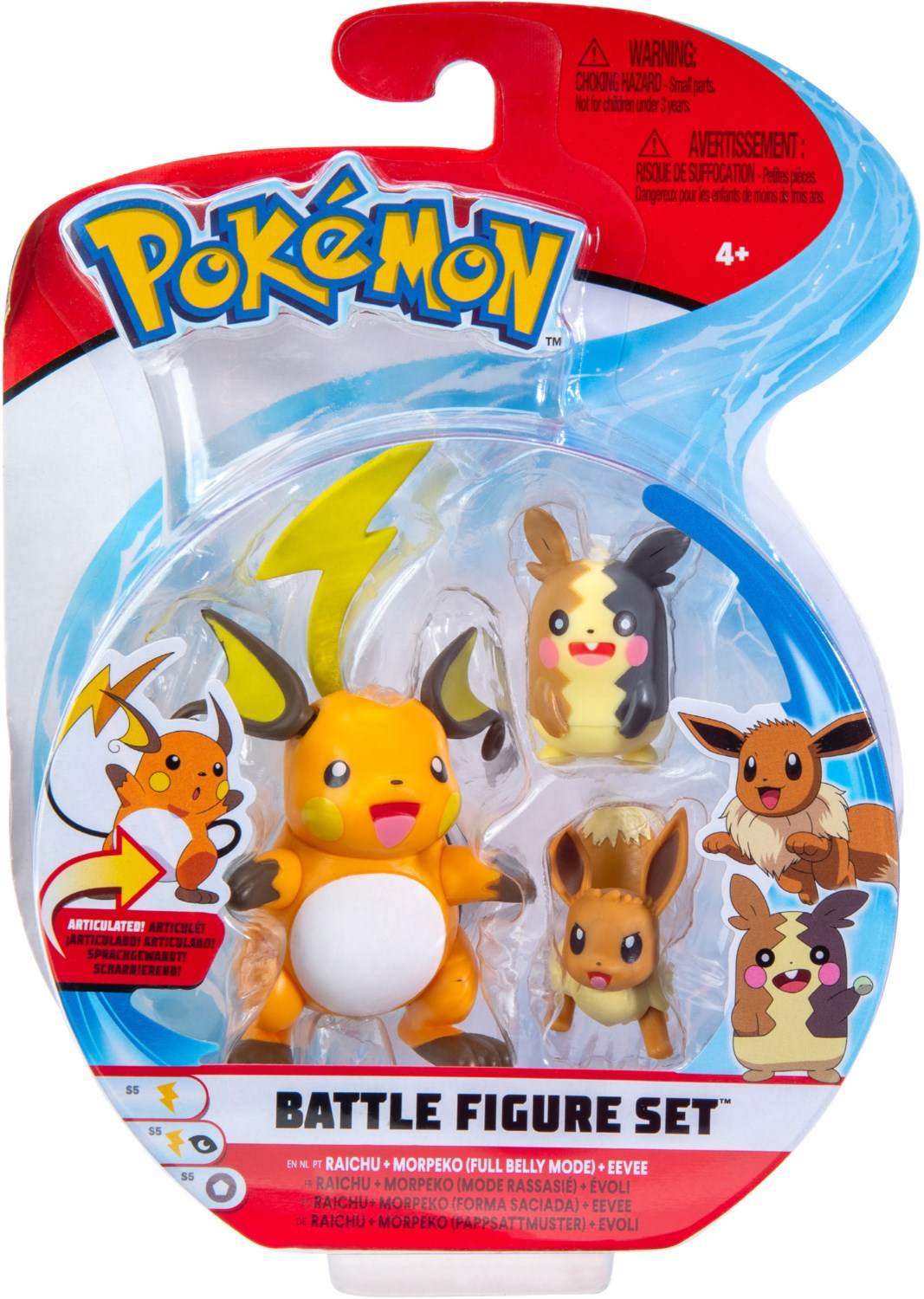 Pokémon Battle Figur Set Evoli/Morpeko/Raichu