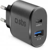 Reiselader (2.100mAh) EU-Stecker Reiseladegerät schwarz