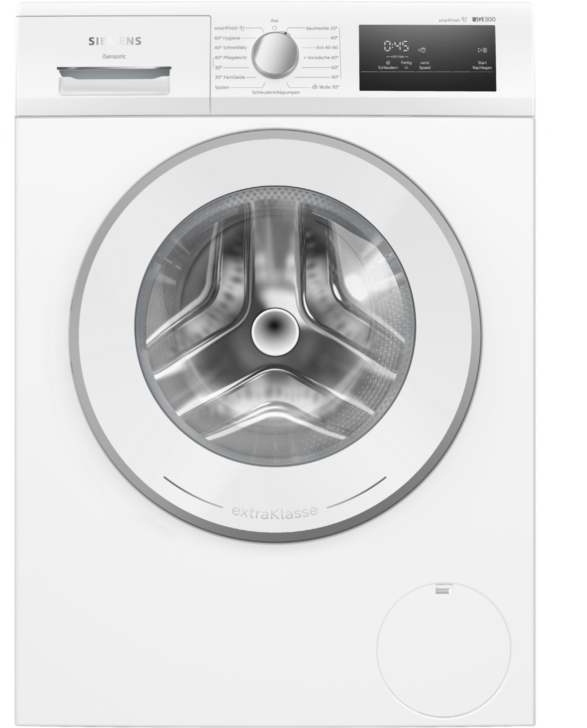 WM14N095 Stand-Waschmaschine-Frontlader weiß, 8 kg, 1400 U/min, iQ300, 71 dBA