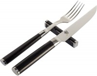 Shun Classic Besteckset (3 tlg.) Gabel, Messer, Messerbänkchen