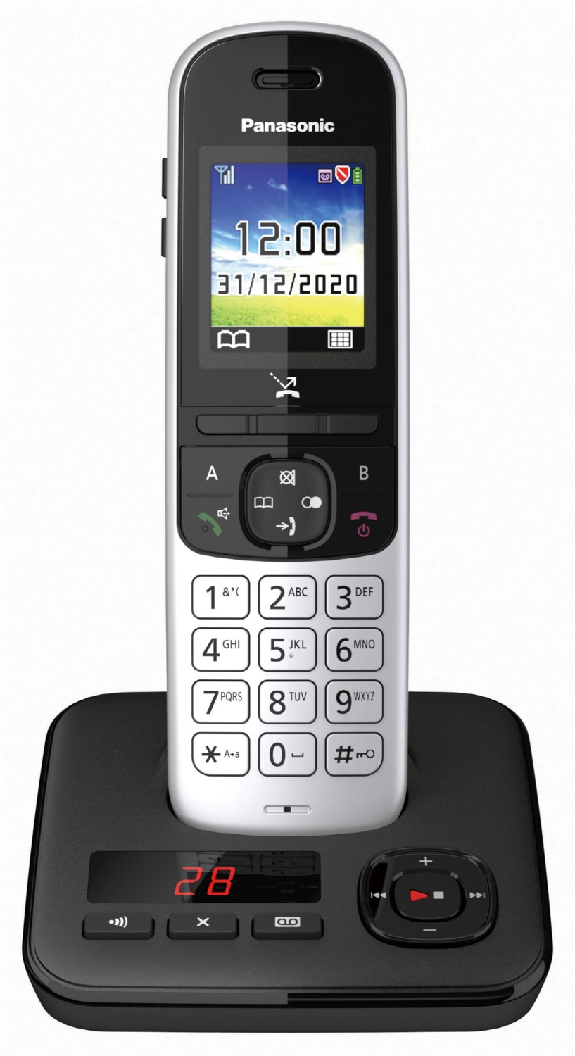 KX-TGH720GS Schnurlostelefon mit Anrufbeantworter schwarz