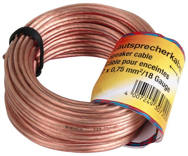 LS-Kabel 2 x 0,75mm² 10 m transparent
