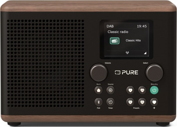 Classic H4 DAB Radioempfänger coffee black/walnut