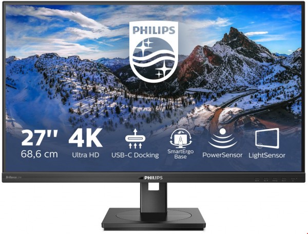 P-Line 279P1/00 69 cm (27") TFT-Monitor mit LED-Technik schwarz, Widescreen 4K UHD (3840x2160), 4 ms Reaktionszeit