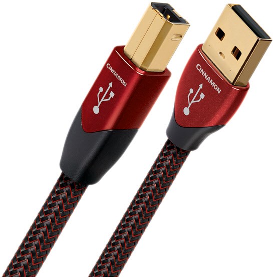 Cinnamon USB A>B (0,75m) Kabel schwarz/rot
