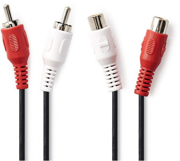 CAGB24205BK20 Cinchkabel (2m) schwarz 2x Cinch-Stecker>2x Cinch-Buchse