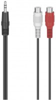 Audio-Adapter 2x Cinch-Kupplung>3,5-mm-Stecker schwarz