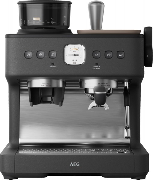 EC8-1-8BP Siebträgermaschine schwarz, 20 bar