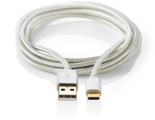 CCTB60600AL10 USB 2.0-Kabel (1m) aluminium Typ C-Stecker>A-Stecker