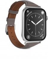 Petite Lederarmband für Apple Watch Serie 9 38/40/41mm grau