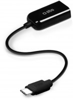 USB-C > USB Buchse OTG Kabel (15cm) schwarz