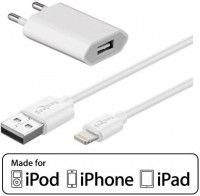 iPhone/iPod Ladeset MFI Lightning weiß