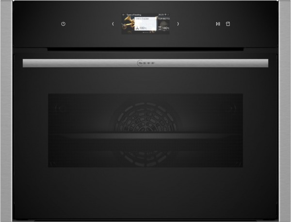 C24FS31N0 Elektro-Backofen mit Dampfgarer edelstahl, 47 l, Pizza-Stufe, schnelles Vorheizen, Heißluftgrill, Brotback-Stufe, WLAN, 59,6 cm breit, A+