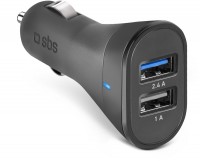 Dual USB KFZ-Ladegerät (12W) schwarz