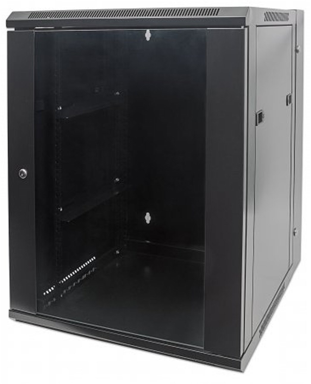 Wandverteiler 15HE 600x550mm mit Schwenkrahmen schwarz
