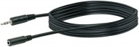 Klinken-Verlängerungskabel (5m) Stecker (3,5 mm) > Buchse (3,5 mm) schwarz