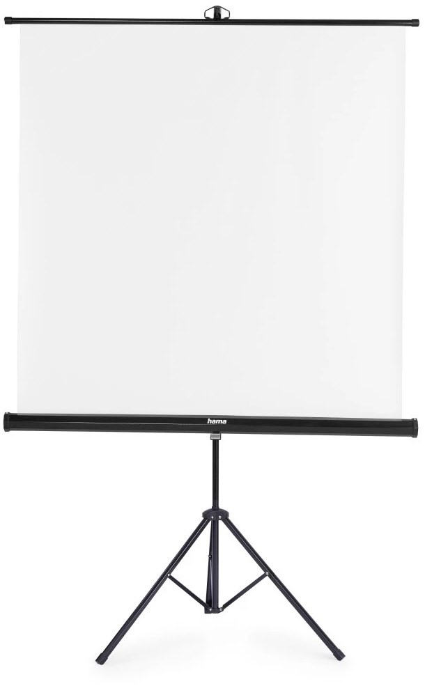 Leinwand mit Stativ 125x125cm weiß