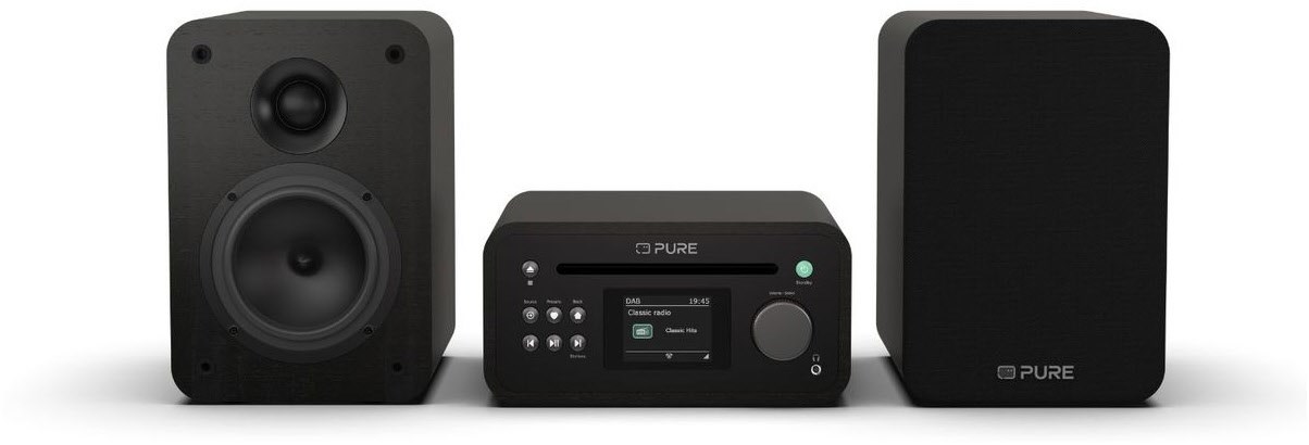 Classic Stereo Mini Hifi-System schwarz