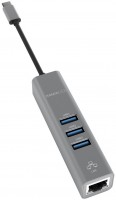 Connect C2 USB Type-C Adapter mit Gigabit LAN, USB 3.0 Hub