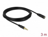 Verlängerung 3,5mm St. > Bu. (3m) schwarz