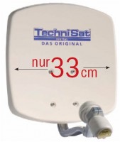 DigiDish 33 Satelliten-Reflektor + Universal LNC grau