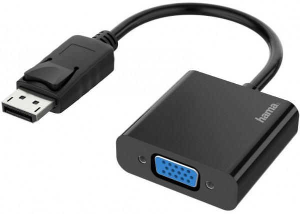 Video-Adapter DisplayPort-Stecker>VGA-Buchse schwarz