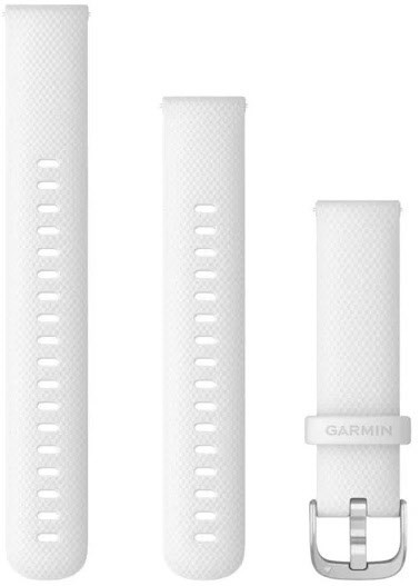 QuickChange Silikonarmband (18mm) weiß/silber