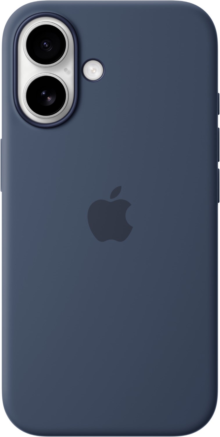 Silikon Case mit MagSafe für iPhone 16 denim