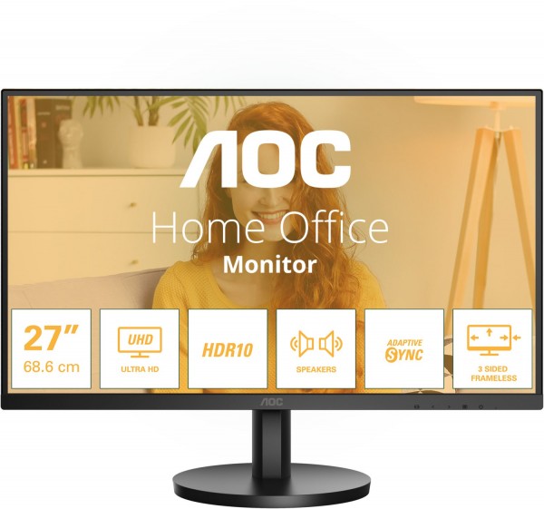 U27B3A 69 cm (27") TFT-Monitor mit LED-Technik schwarz, Widescreen 4K UHD (3840x2160), 4 ms Reaktionszeit