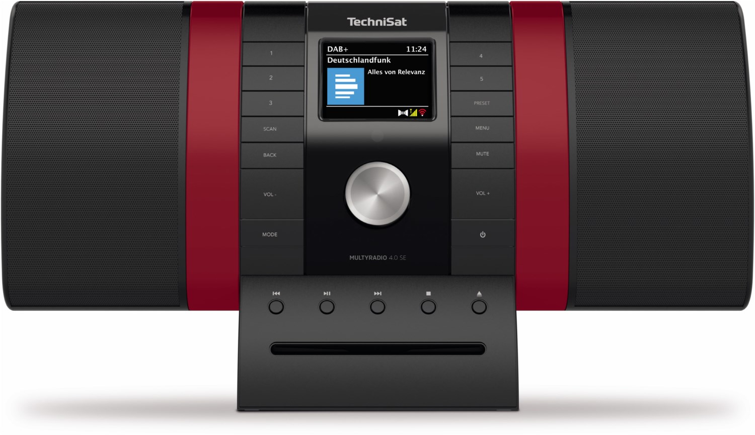 MultyRadio 4.0 SE Design Audio-System Netzwerkfähig schwarz/rot