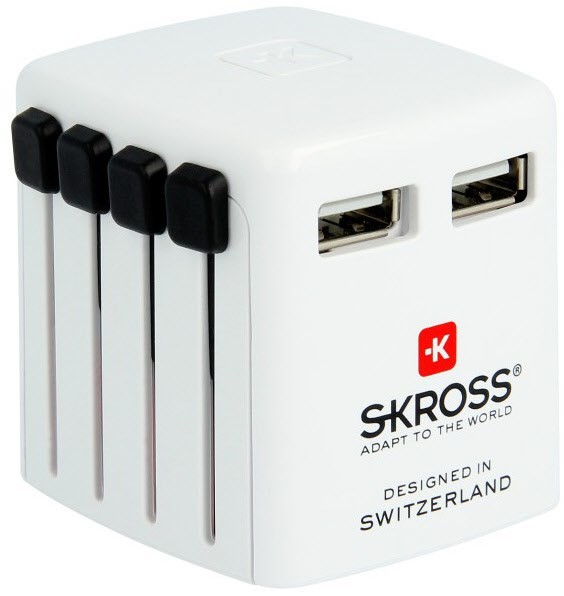 Reisestecker World USB Charger weiss