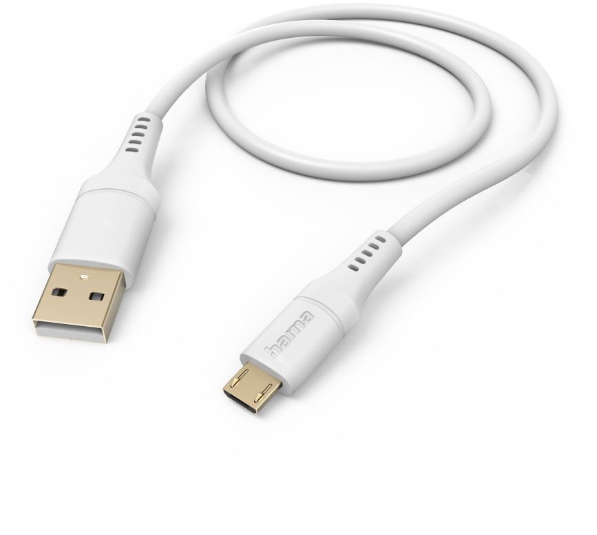Ladekabel Flexible (1,5m) USB-A>Micro-USB weiß