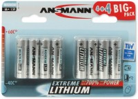 Lithium 8er Blister Batterie silber