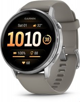 Venu® 4 (45mm) Fitness-Smartwatch mit Silikon-Armband (22mm) schwarz/silber/grau