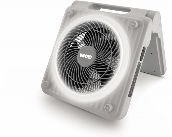 86517 Solarventilator Camping Tischventilator grau
