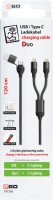 USB/C>2x Lightning Duo Kabel (1,2m) schwarz