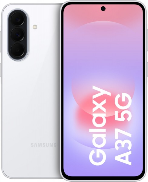 Galaxy A37 5G (256GB) Smartphone awesome white, 8 GB RAM, 50 MP Kamera, 6,7 Zoll Display, 53 Std. Akku, Android