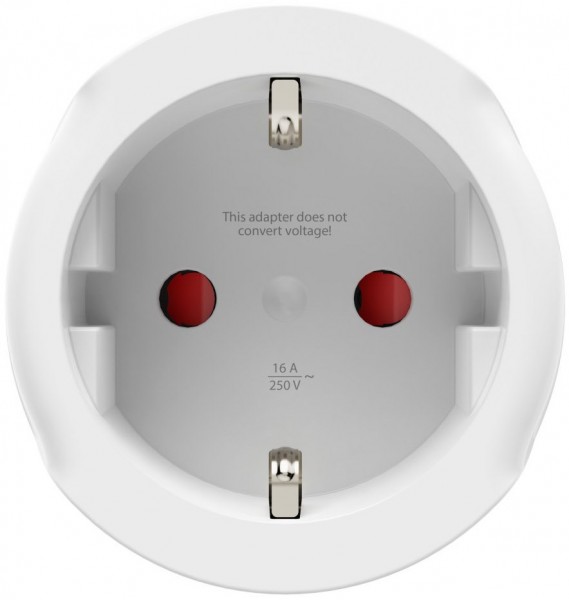 Reiseadapter Typ G für England, Commonwealth und UK weiss